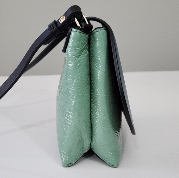 NEW SMYTHSON PILLOW LEATHER CROSSBODY BAG IN SEAGREEN PETROL - Picture 6 of 9
